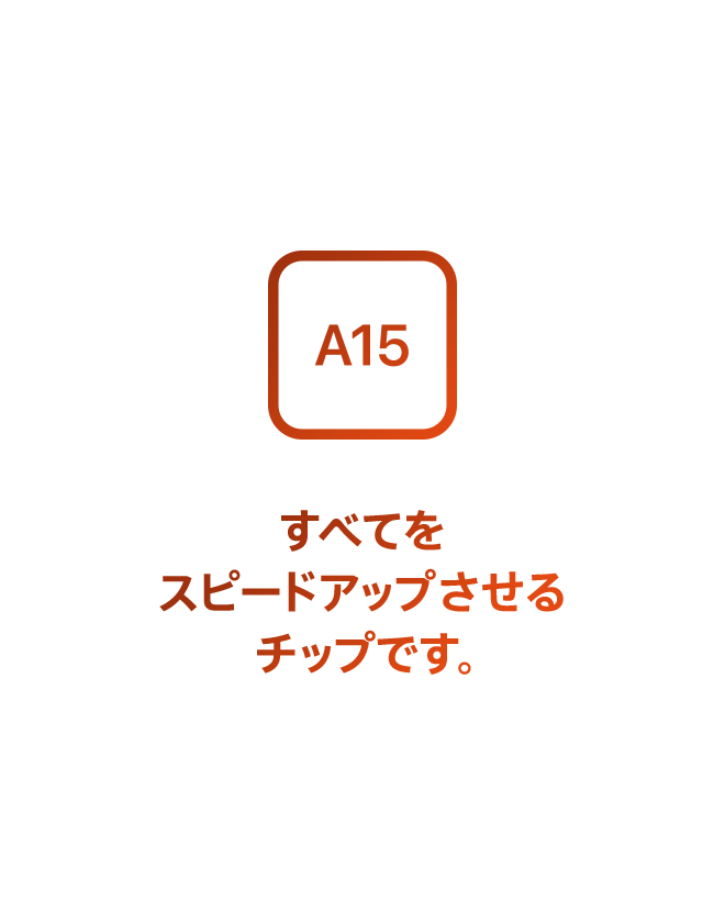 A15 すべてをスピードアップさせるチップです。