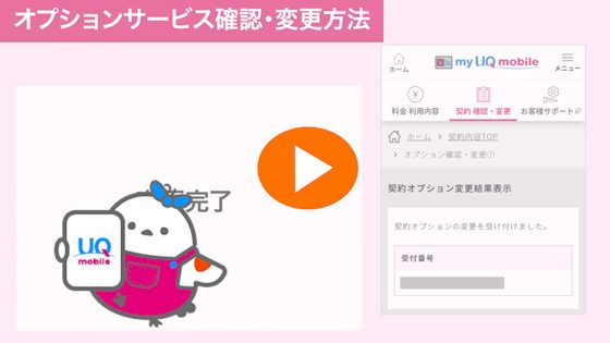 オプションサービス確認・変更方法