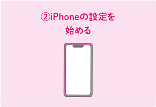 ②iPhoneの設定を始める