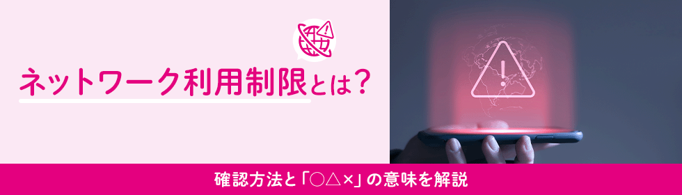 ネットワーク利用制限とは?確認方法と「○△×」の意味を解説 ネットワーク利用制限とは?確認方法と「○△×」の意味を解説