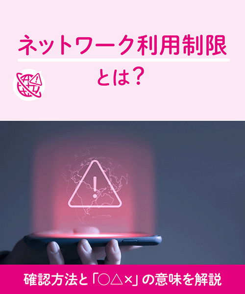 ネットワーク利用制限とは?確認方法と「○△×」の意味を解説|格安 ネットワーク利用制限とは?確認方法と「○△×」の意味を解説|格安