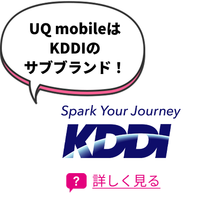 UQ mobileはKDDIのサブブランド Spark Your Journey KDDI