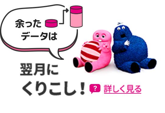 余ったデータは翌月にくりこし！