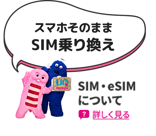スマホそのままSIM乗り換え SIM・eSIMについて