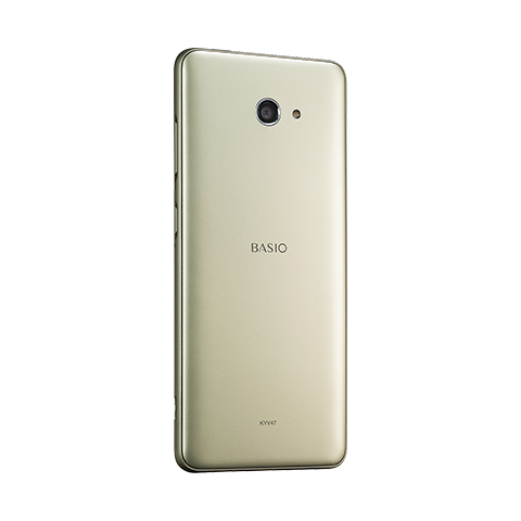 良品 UQmobile BASIO4 シャンパンゴールド