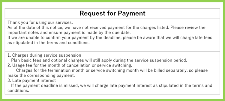 Request for Payment
