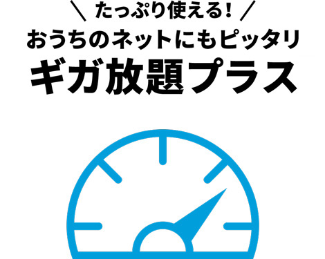たっぷり使える!おうちのネットにもピッタリギガ放題プラス