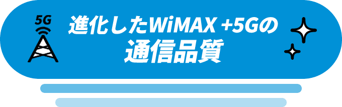5G 進化したWiMAX +5Gの通信品質