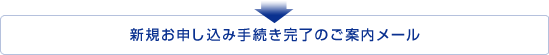 新規お申し込み手続き完了のご案内メール